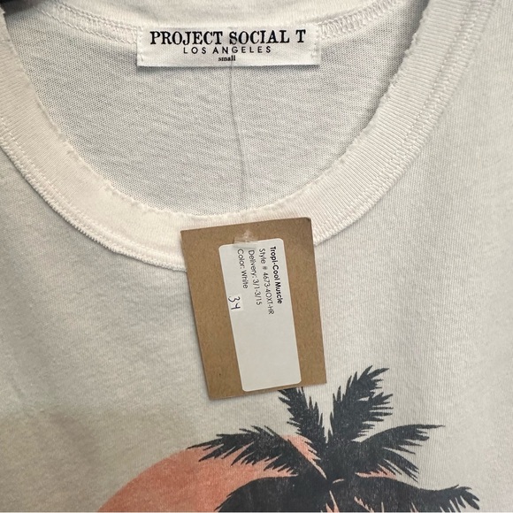 PROJECT SOCIAL-T NWT, MUSCLE TANK, SIZE SMALL, SUPER SOFT COTTON - Picture 7 of 7